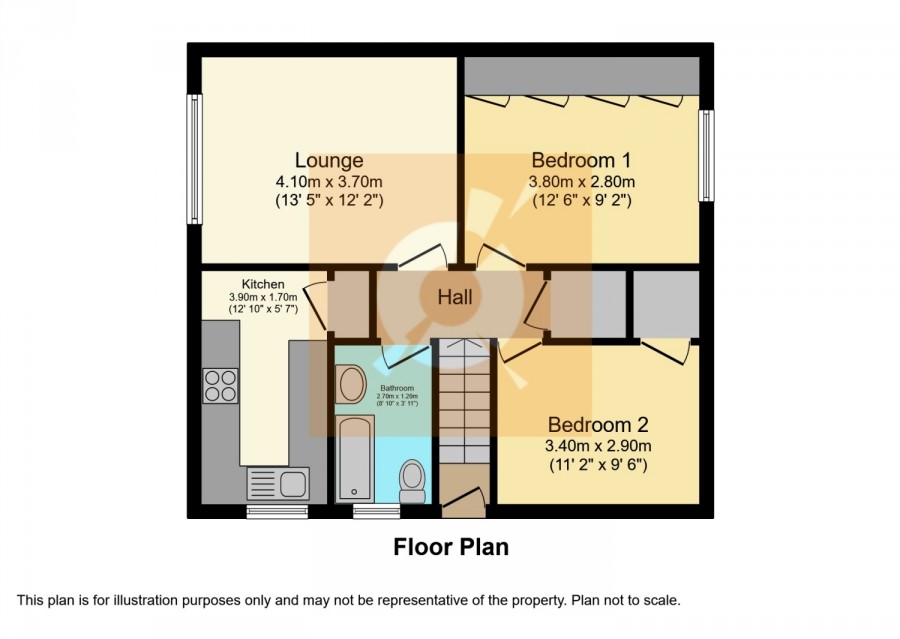 floorplan for Athelstane Road, Glasgow