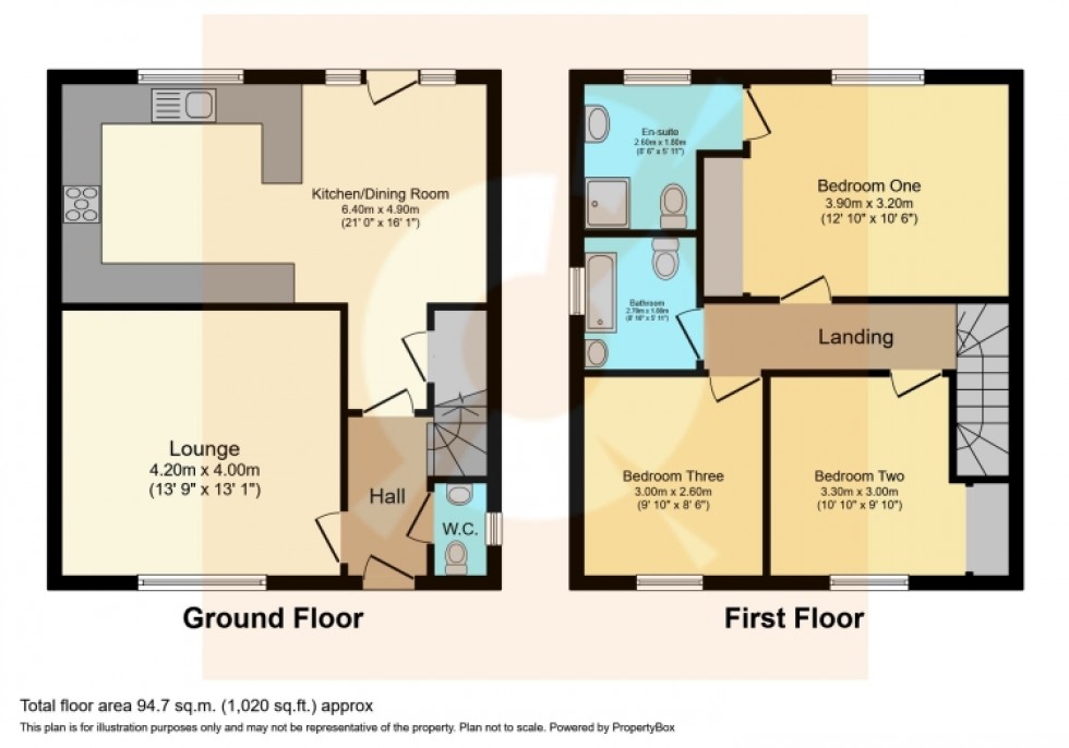 Floorplan for 184 Deveron Road, Troon, Ayrshire, KA10 7LT, UK