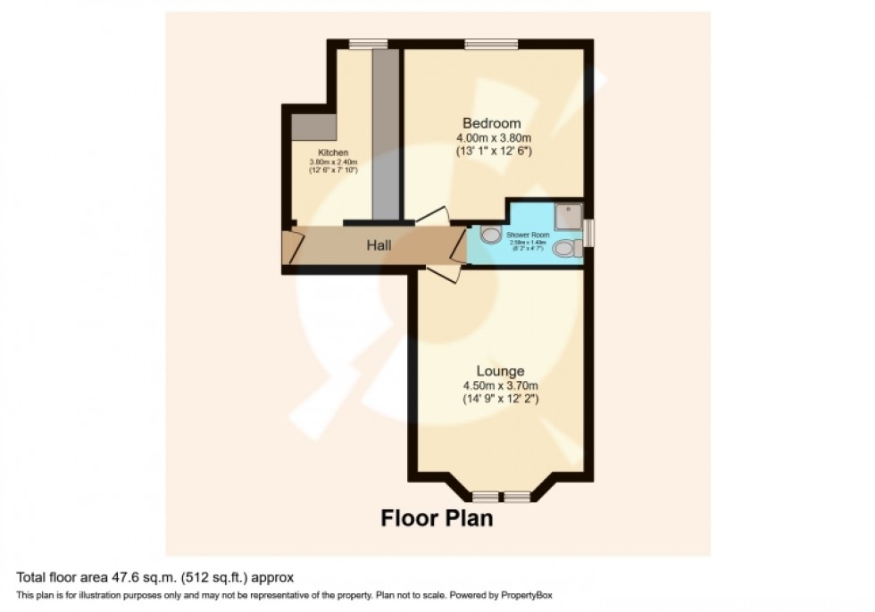 Floorplan for 1/L 35 Holmhead, Kilbirnie, Ayrshire, KA25 6BS, UK