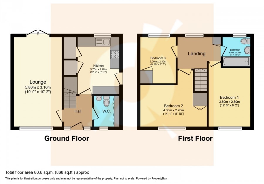 floorplan for 44 St. Inans Drive, Beith