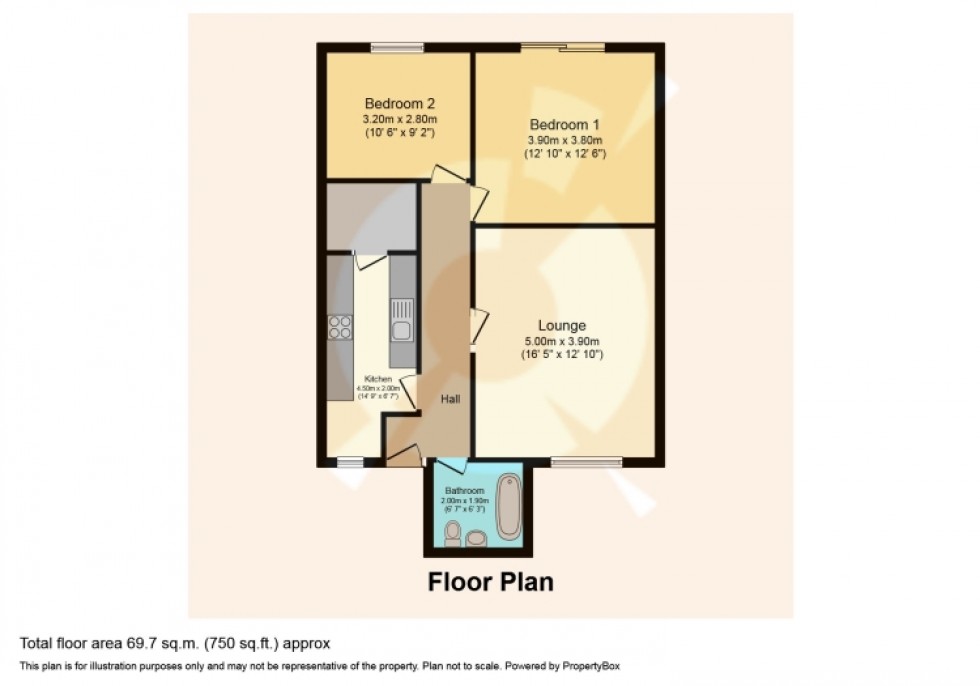 Floorplan for 1/L 14 Muirpark Terrace, Beith, Ayrshire, KA15 2BP, UK
