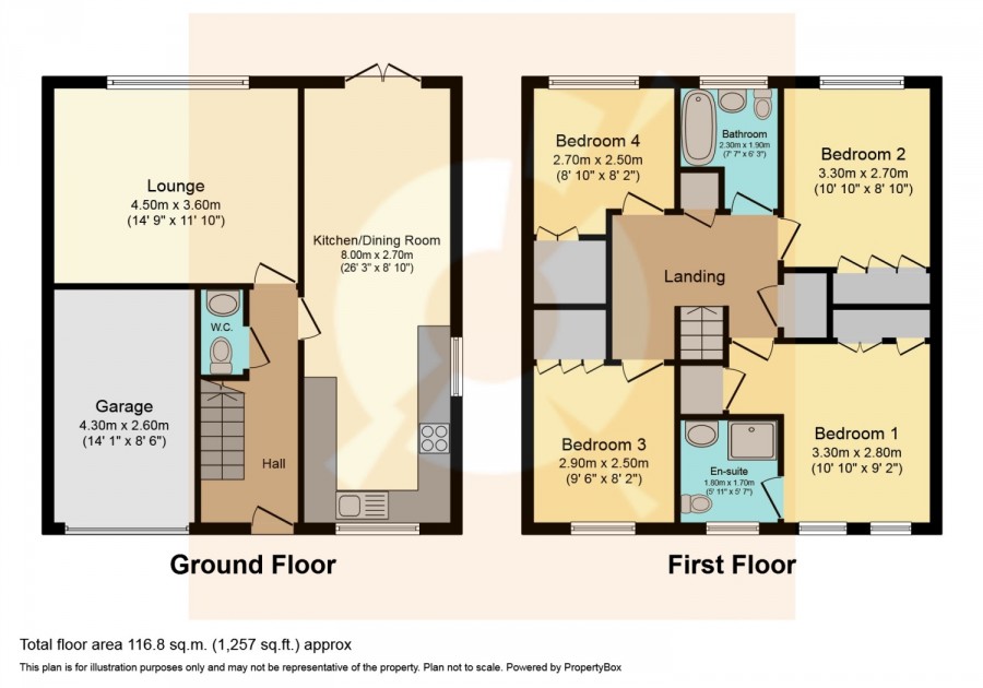 floorplan for 12 Blackwood Terrace, Johnstone
