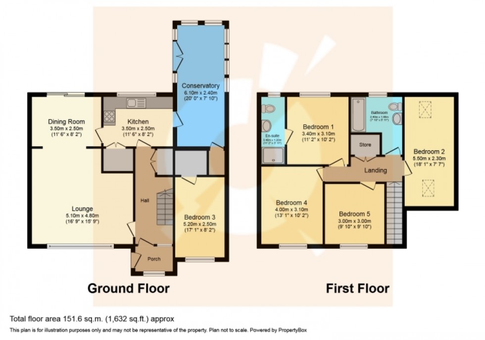Floorplan for 103 Lomond Crescent, Beith, Ayrshire, KA15 2EB, UK