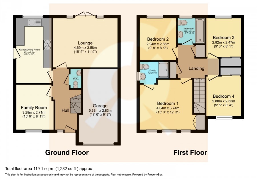 floorplan for 42 Wilson Wynd, Dalry