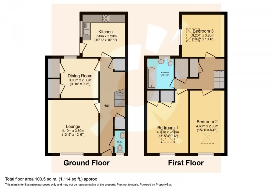 floorplan for 7 Kings Court, Beith