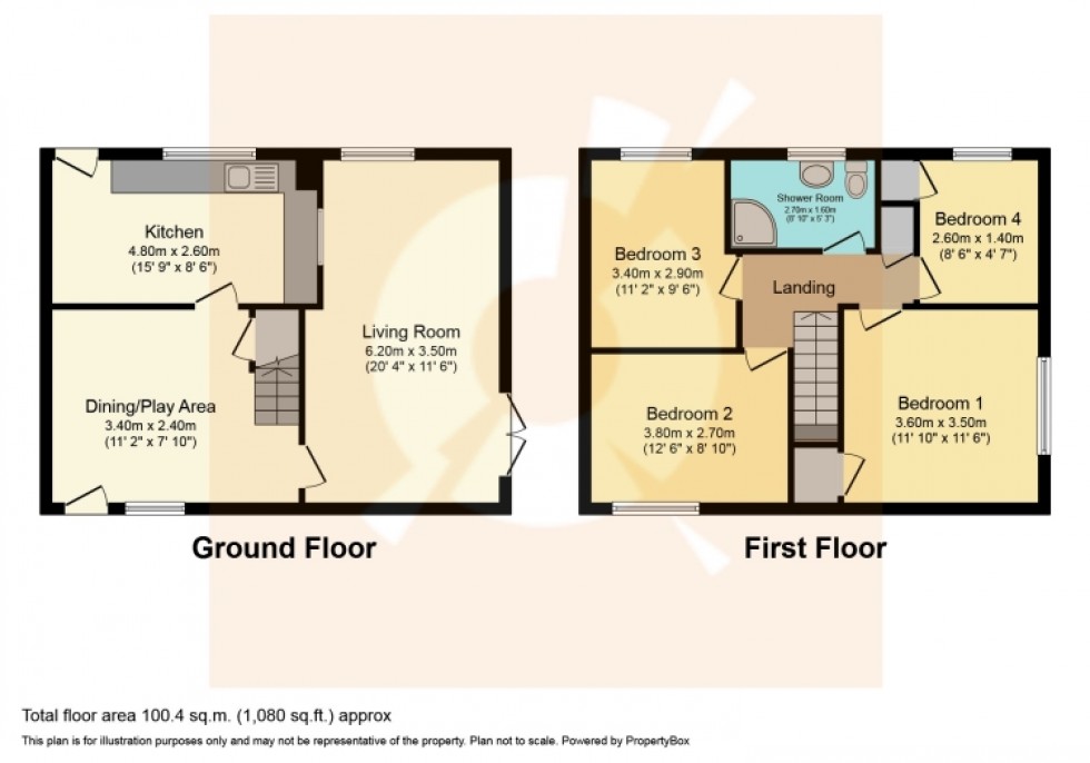 Floorplan for 23 Atholl Place, Linwood, Paisley, Renfrewshire, PA3 3QZ, UK