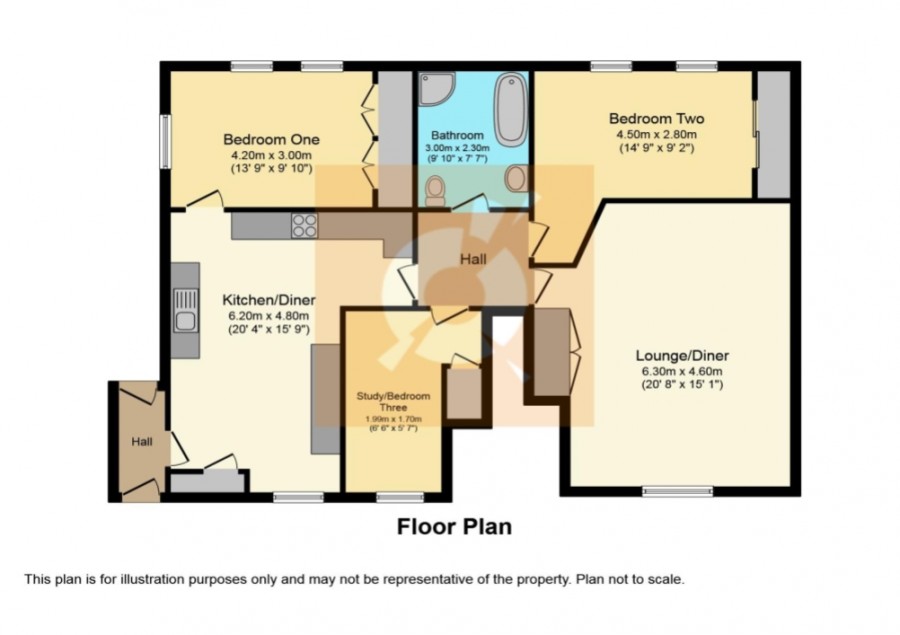 floorplan for 62C Eglinton Street, Beith