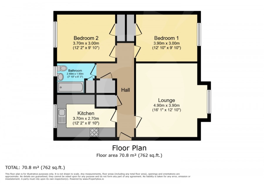 floorplan for Flat 0/2, 126 Falside Road, Paisley