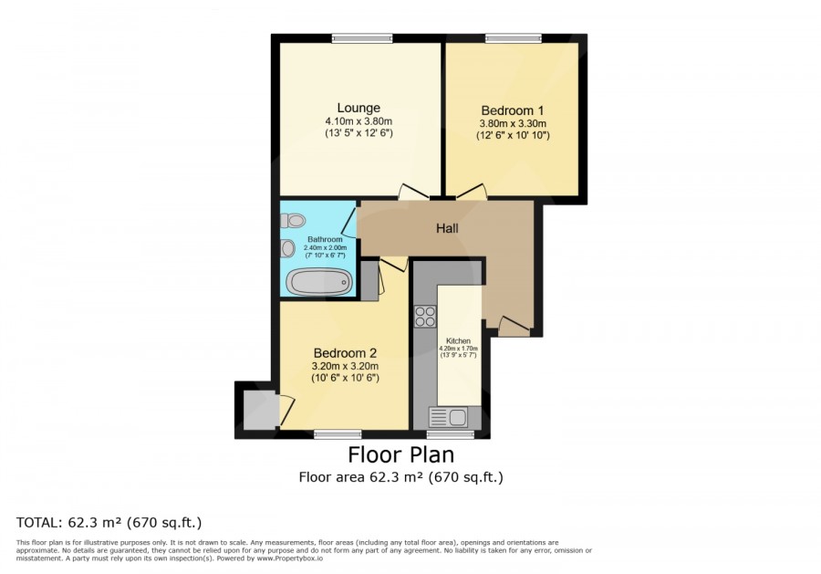 floorplan for 4 (1/1) Grahamfield Place, Beith