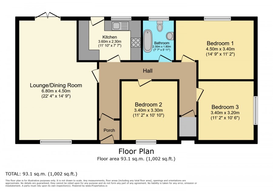floorplan for 199 Abbeylands Road, Clydebank, Dunbartonshire