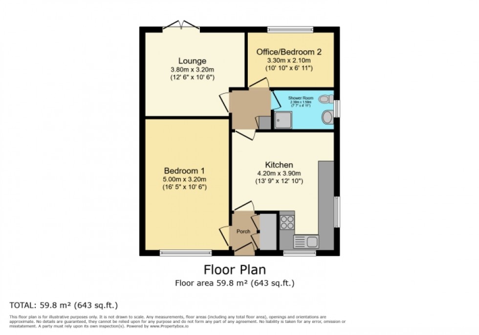 Floorplan for 6 Balfour Avenue, Beith, Ayrshire, KA15 1AW, UK