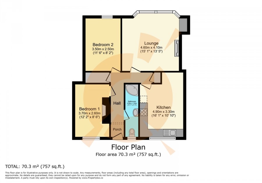 floorplan for 3 Linclive Terrace, Candren Road, Linwood