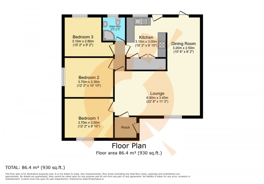 floorplan for 22 Arran Crescent, Beith