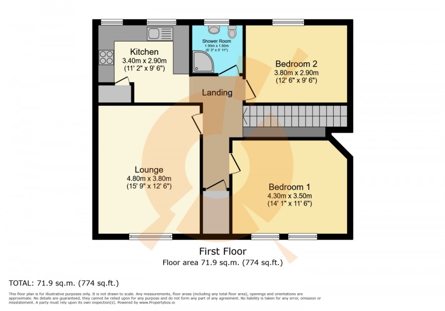 floorplan for 58 Whitehaugh Avenue, Paisley