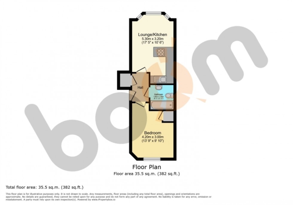 Floorplan for Flat 2/2 30 McKerrell Street, Paisley, Renfrewshire, PA1 1NW, UK