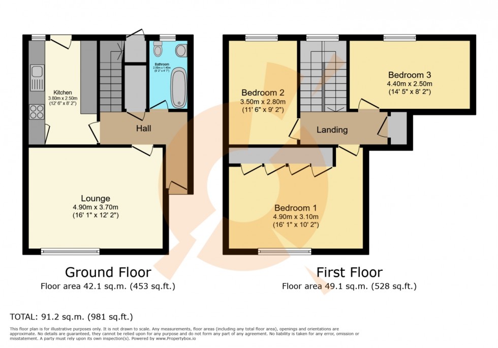 Floorplan for 144 Gleddoch Road, Penilee, Glasgow