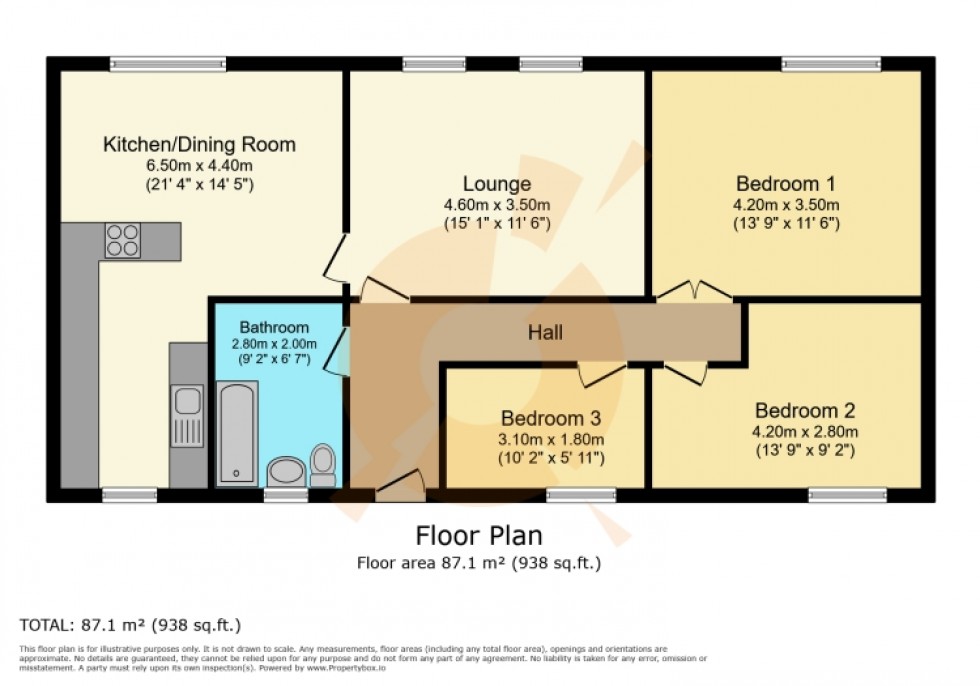 Floorplan for 14c Low Barholm, Kilbarchan, Johnstone, Renfrewshire, PA10 2ET, UK