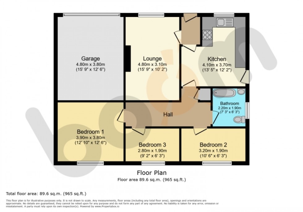 Floorplan for 20 Balfour Avenue, Beith, Ayrshire, KA15 1AP, UK