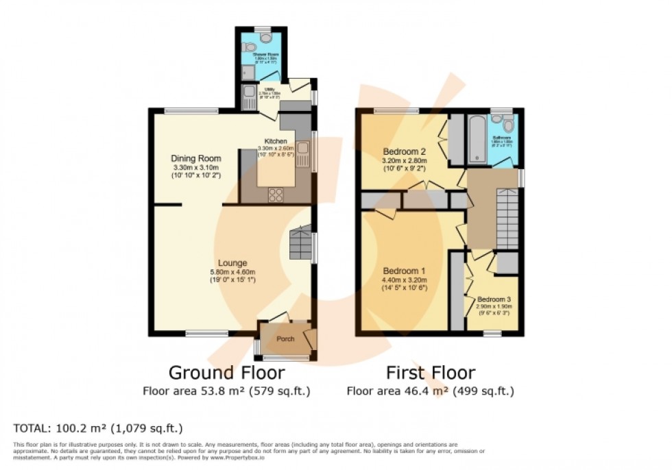 Floorplan for 29 Greenbank, Dalry, Ayrshire, KA24 5AY, UK