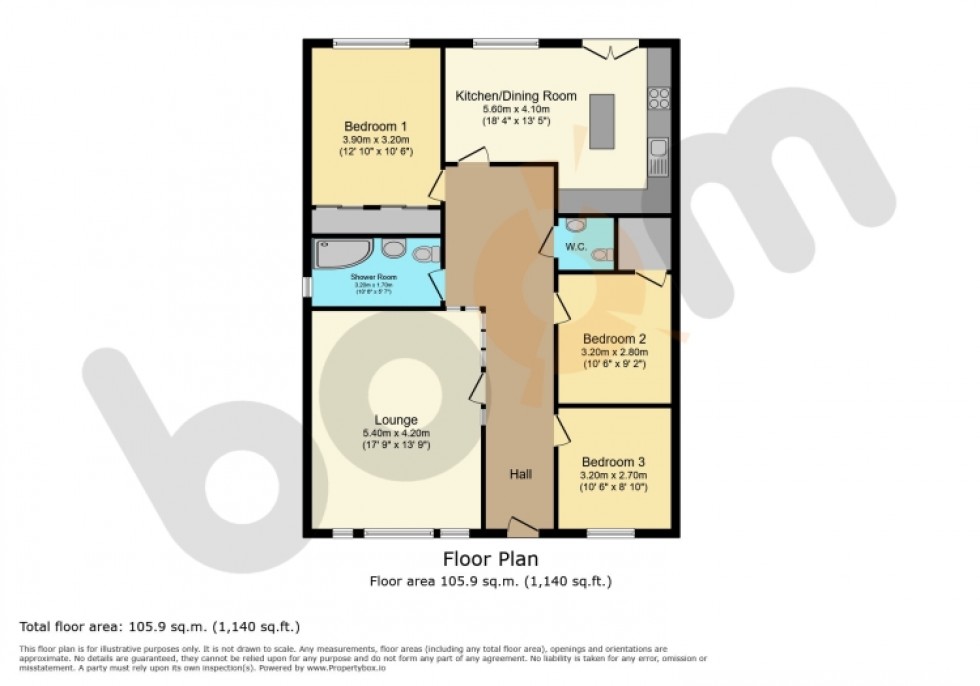 Floorplan for 6a The Lane, Skelmorlie, Ayrshire, PA17 5AP, UK