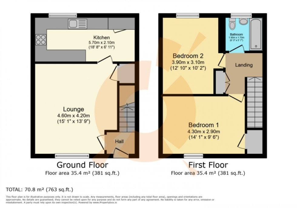 Floorplan for 7 Reid Avenue, Linwood, Paisley, Renfrewshire, PA3 3EW, UK