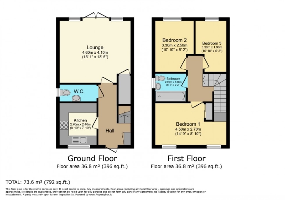 Floorplan for 42 Silver Arrow Gardens, Kilwinning, Ayrshire, KA13 7ET, UK