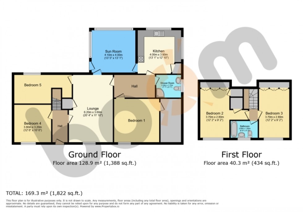Floorplan for Bellevue, Beith, Ayrshire, KA15 2HX, UK