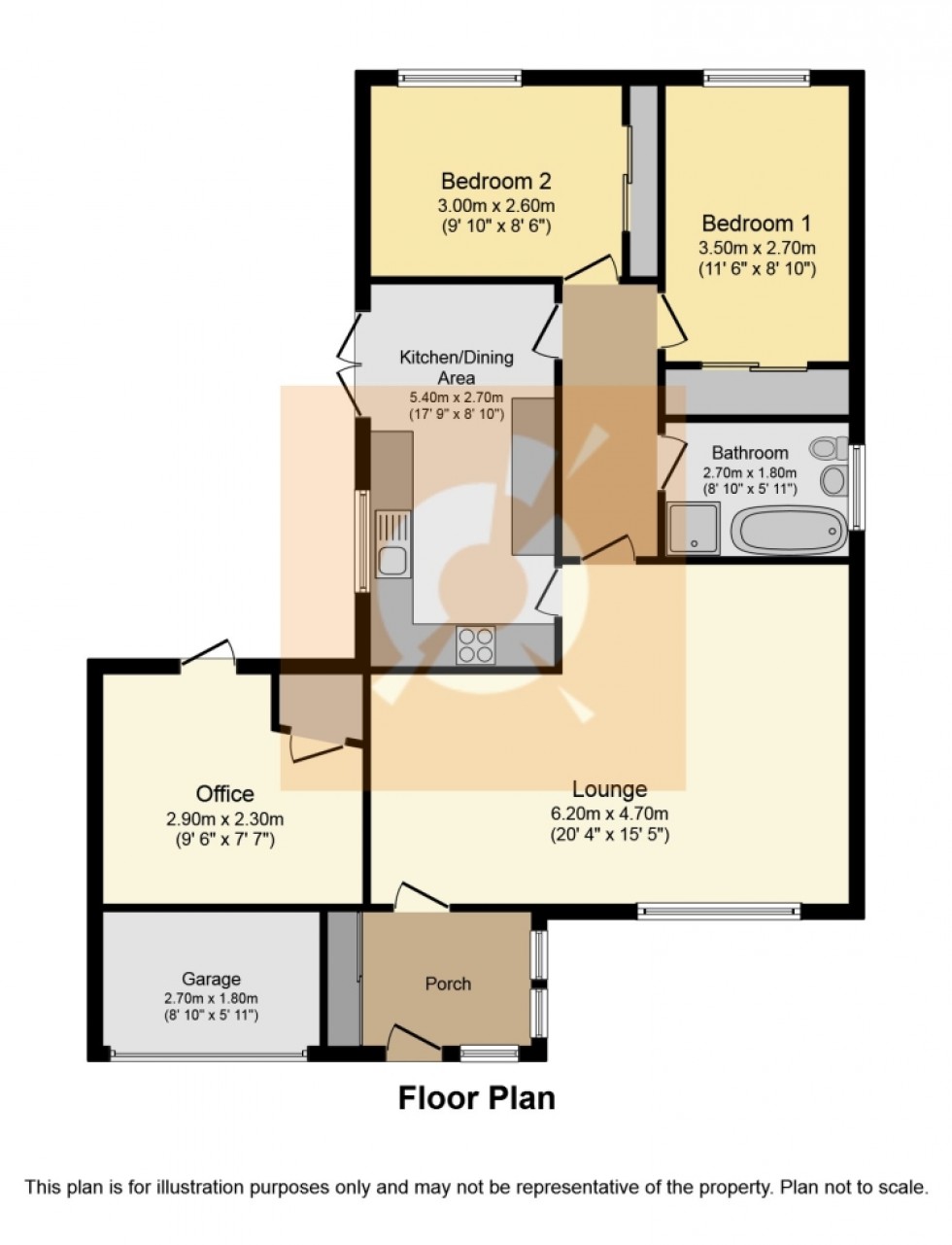 Floorplan for 58 Lomond Crescent, Beith, Ayrshire, KA15 2EB, UK