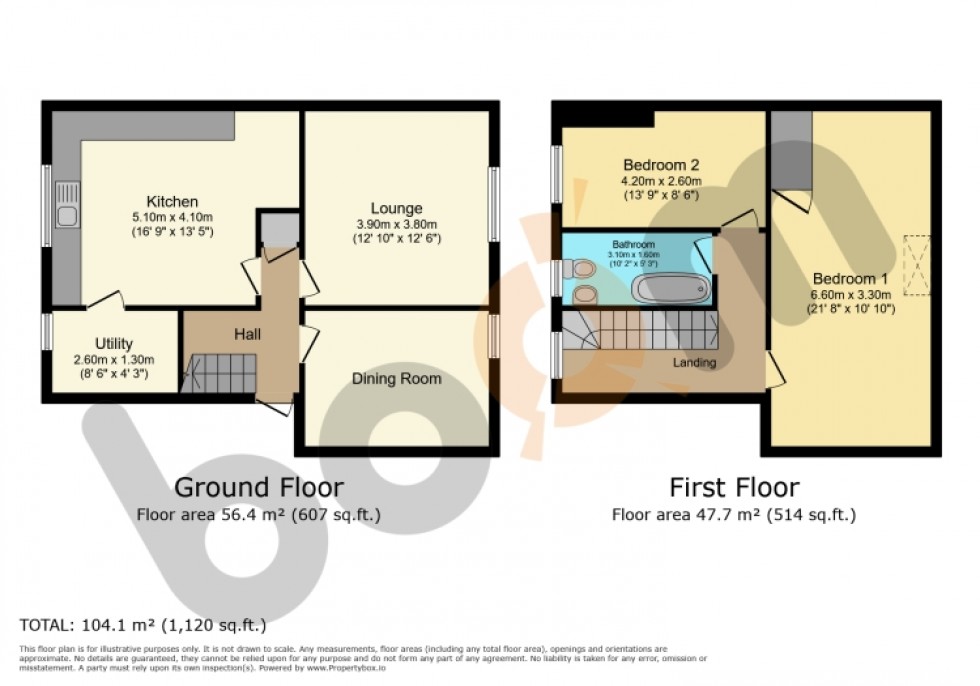 Floorplan for 65 Kings Road, Beith, Ayrshire, KA15 2BJ, UK