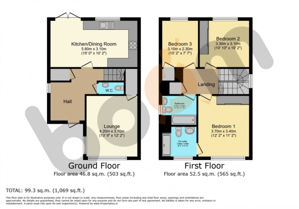 Floorplan for 25 Midton Circle, Howwood, Johnstone, Renfrewshire, PA9 1ED, UK