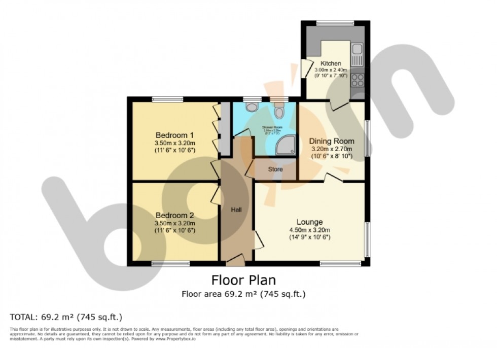 Floorplan for 1 Hearth Place, Cumnock, Ayrshire, KA18 1JB, UK