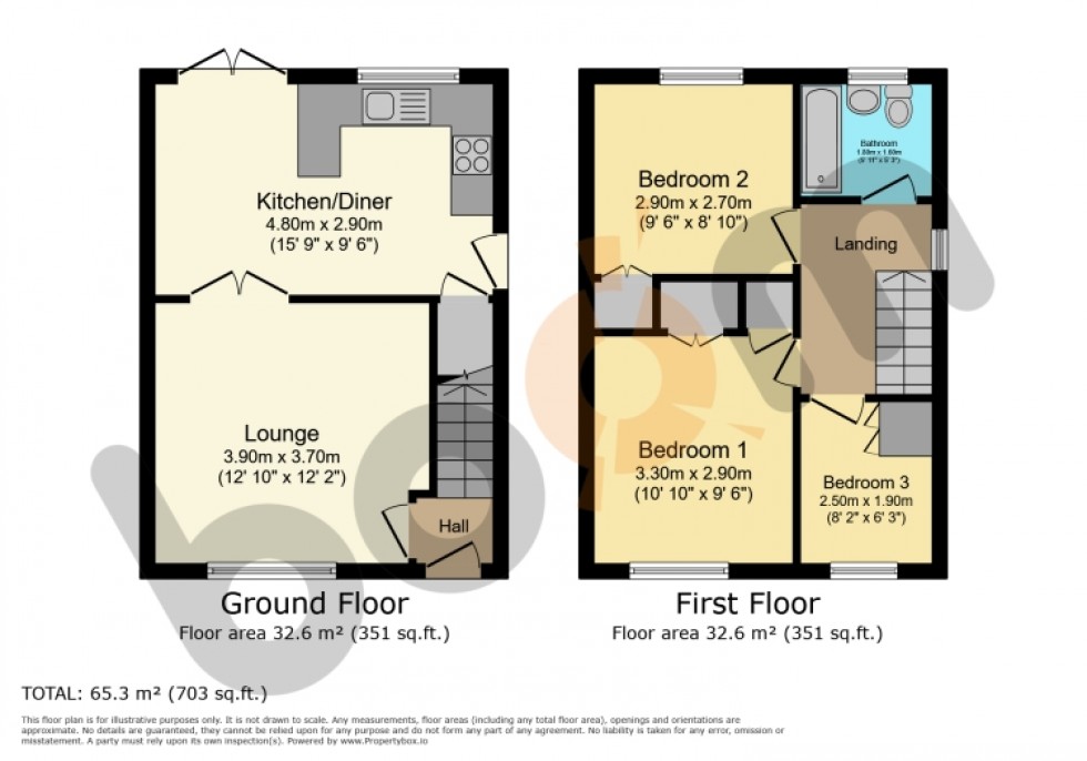 Floorplan for 11 Aitken Drive, Beith, Ayrshire, KA15 2ER, UK