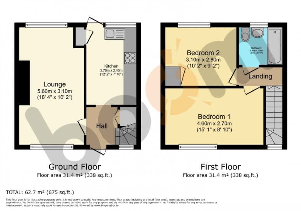Floorplan for 100 Lawson Drive, Ardrossan, Ayrshire, KA22 7JN, UK