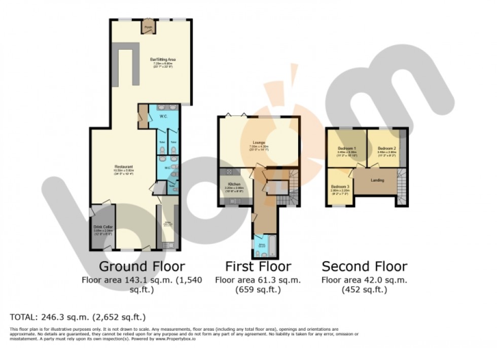 Floorplan for The Gateside Inn 37-39 Main Road, Gateside, Beith, Ayrshire, KA15 2LF, UK