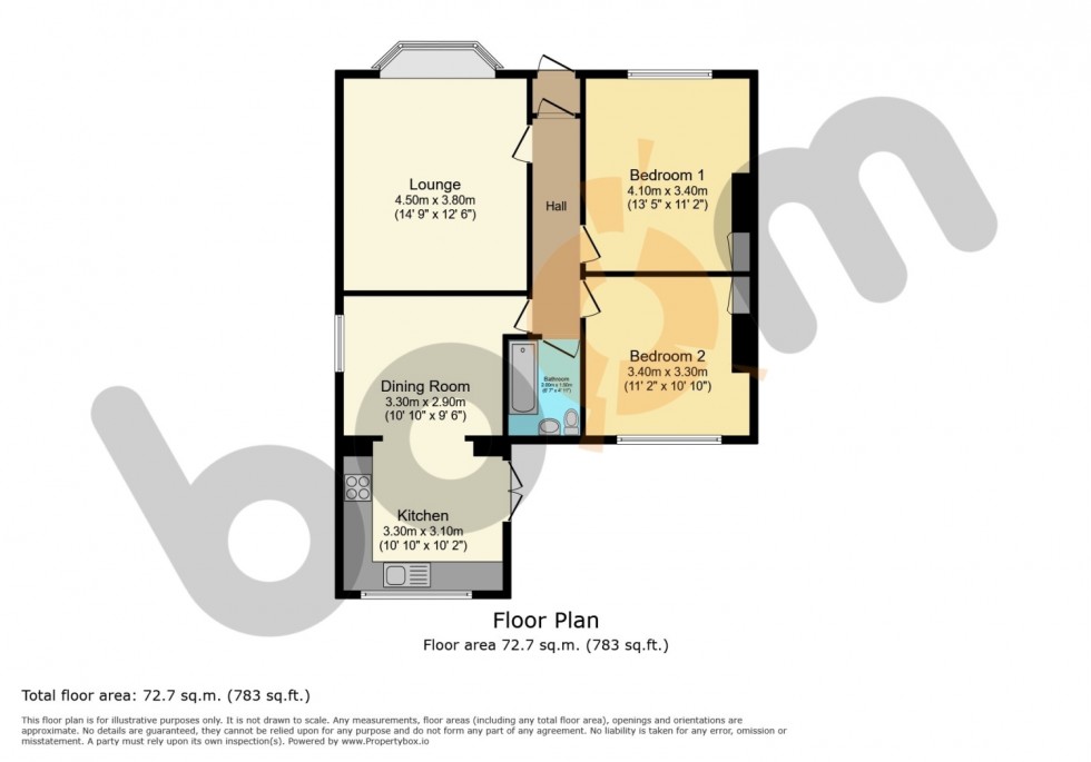 Floorplan for Woodlands, West Gates Avenue, Lochwinnoch