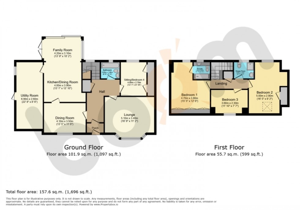 Floorplan for 9 Parkhill Drive, Dalry, Ayrshire, KA24 5DA, UK