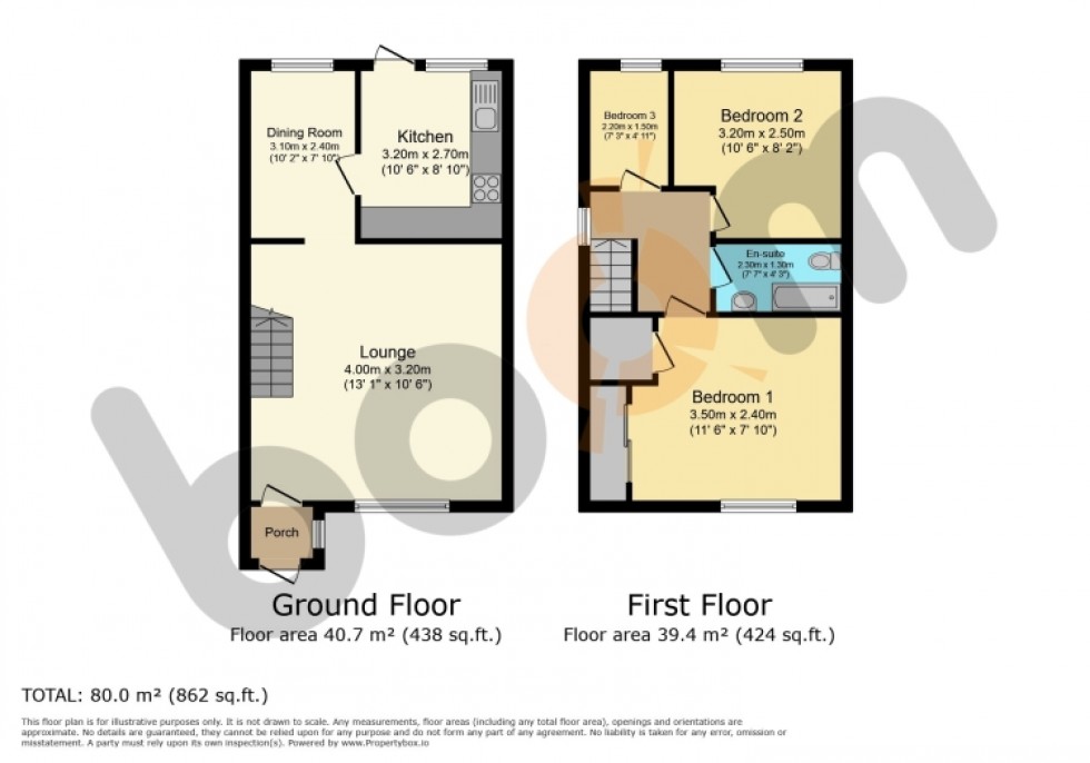 Floorplan for 8 Dennyholm Wynd, Kilbirnie, Ayrshire, KA25 6HG, UK