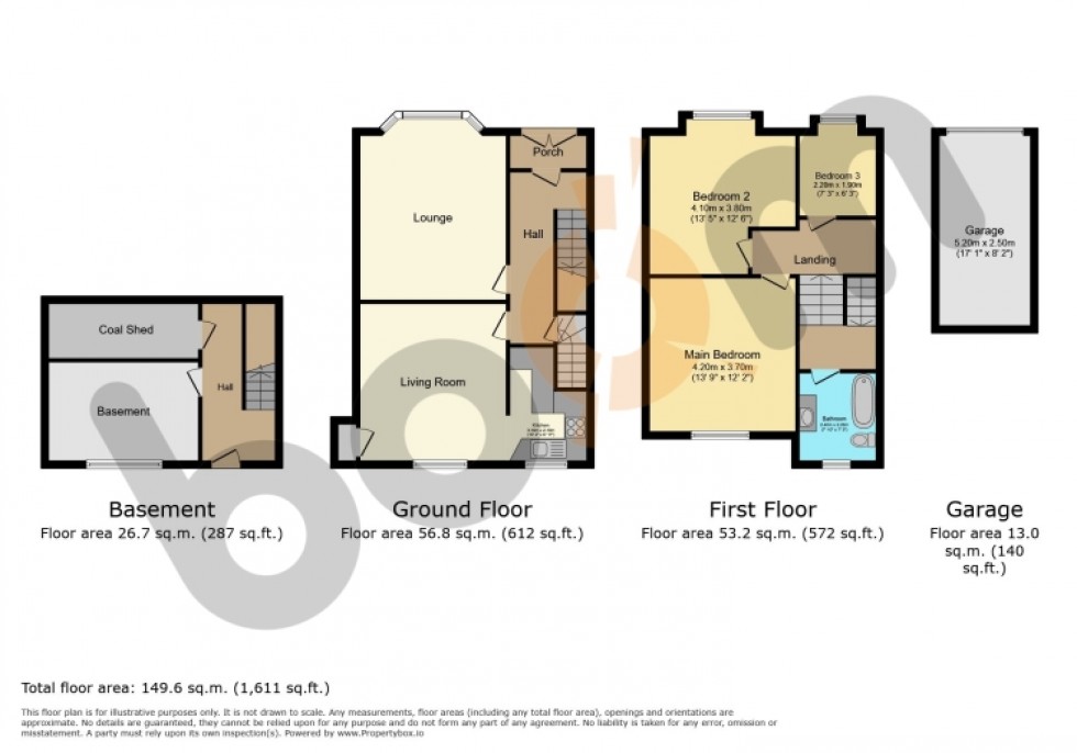 Floorplan for 11 Braehead, Dalry, Ayrshire, KA24 5EX, UK