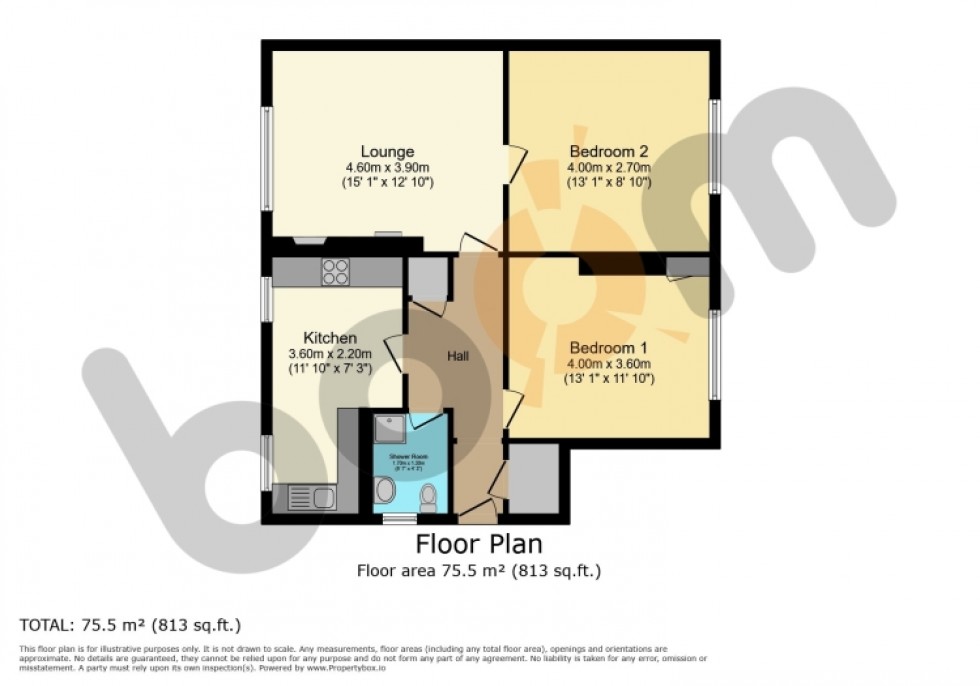 Floorplan for 26 Glenriddet Avenue, Kilbirnie, Ayrshire, KA25 6LN, UK