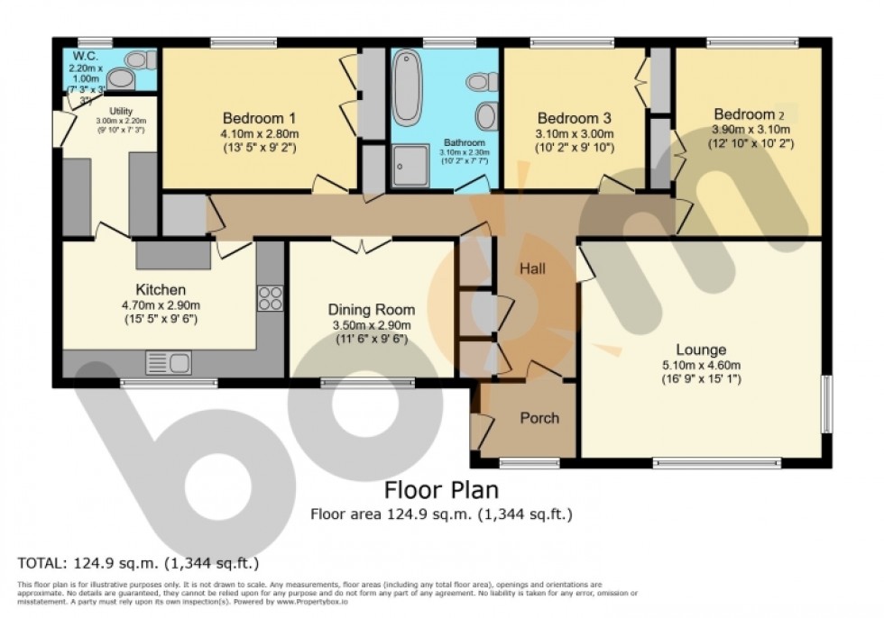 Floorplan for Fairview, Dalry, Ayrshire, KA24 4EP, UK