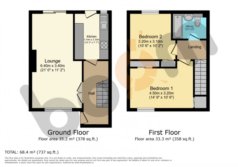 Floorplan for 3 Keir Hardie Court, Beith, Ayrshire, KA15 1DW, UK