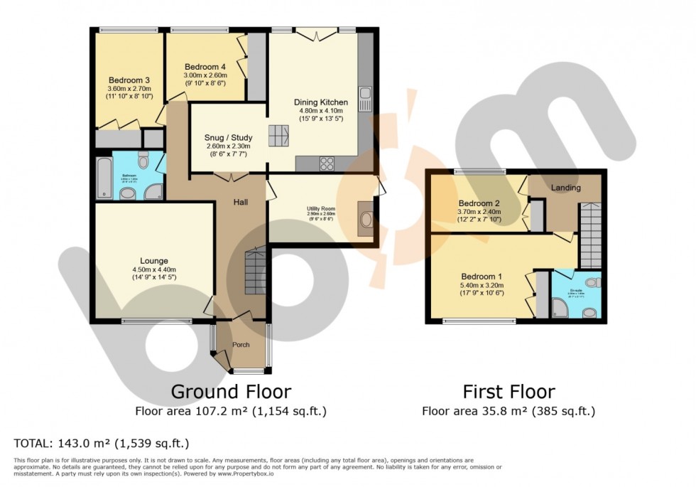 Floorplan for 7 De Morville Place, Beith