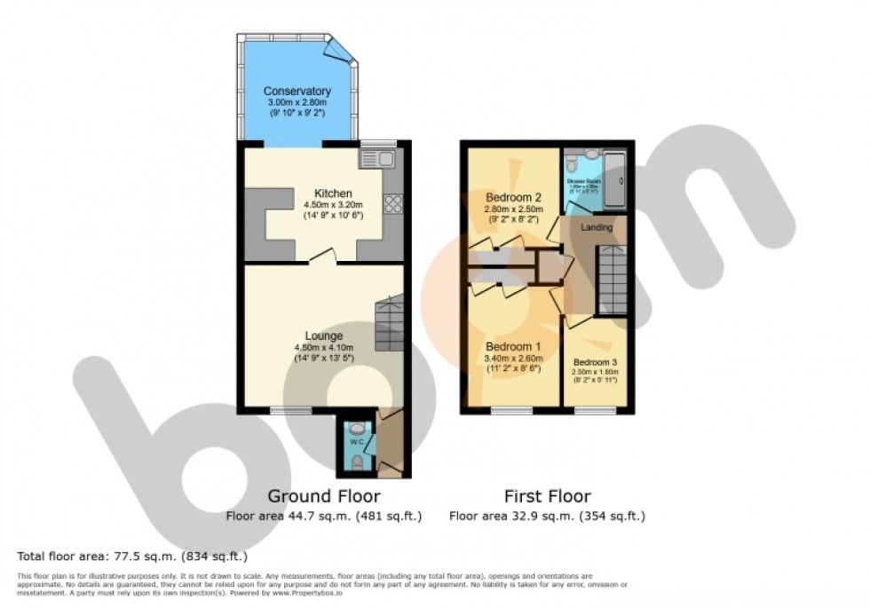 Floorplan for 8 Denholm Way, Beith, Ayrshire, KA15 1BN, UK
