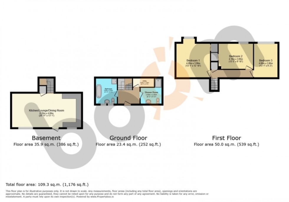 Floorplan for 14 Parksail Drive, Erskine, Renfrewshire, PA8 7HU, UK