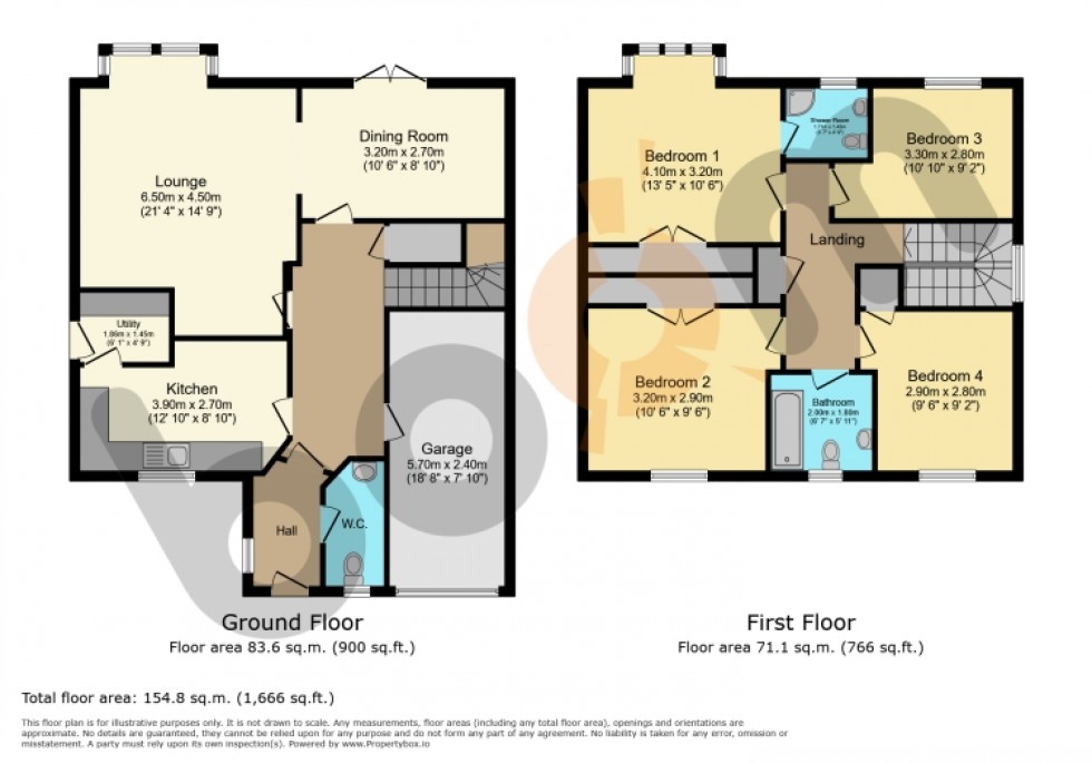 Floorplan for 16 Academy Gardens, Irvine, Ayrshire, KA12 8BA, UK