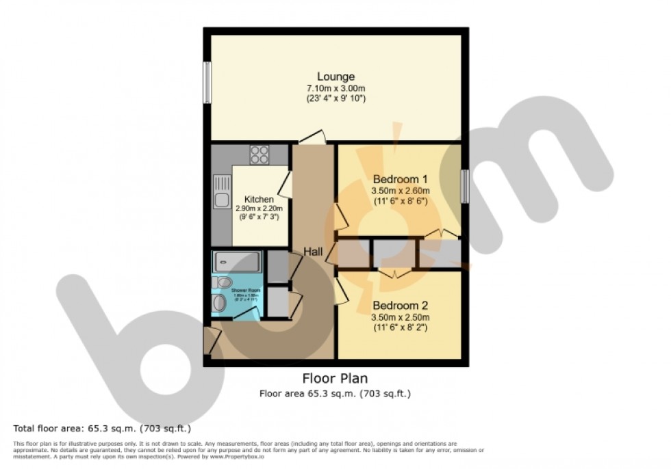 Floorplan for 38 South Park Drive, Paisley, Renfrewshire, PA2 6JB, UK