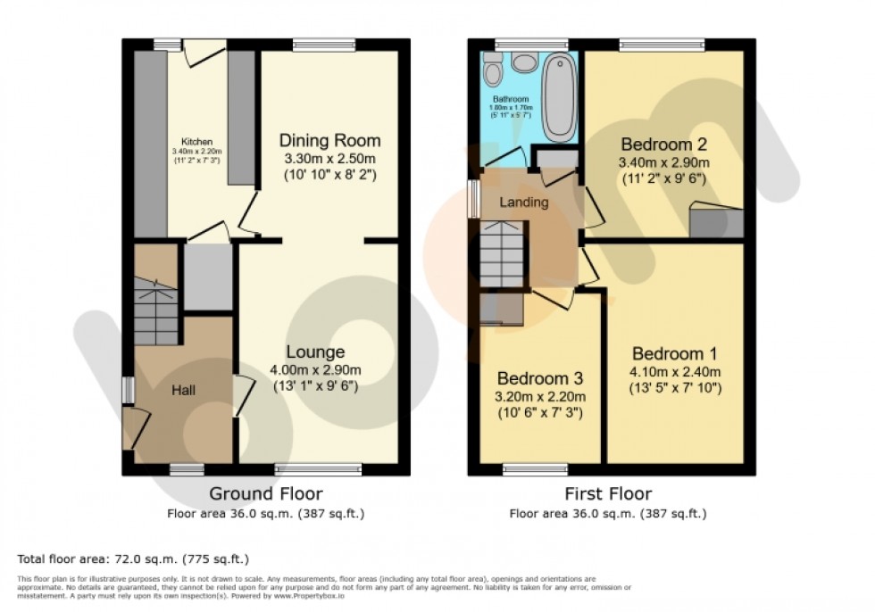 Floorplan for 1 Munnoch Crescent, Ardrossan, Ayrshire, KA22 7PW, UK