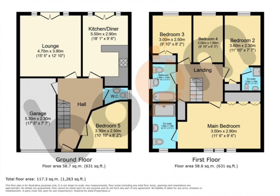 Floorplan for 7 Glen Court, Dalry, Ayrshire, KA24 4JU, UK