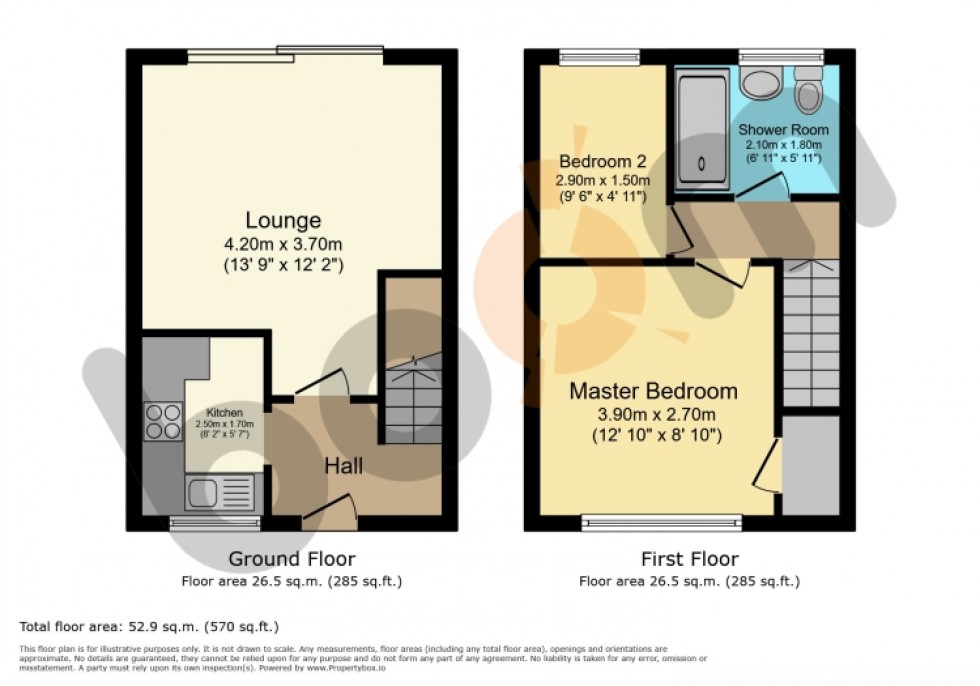 Floorplan for 10 Fern Avenue, Erskine, Renfrewshire, PA8 7AW, UK