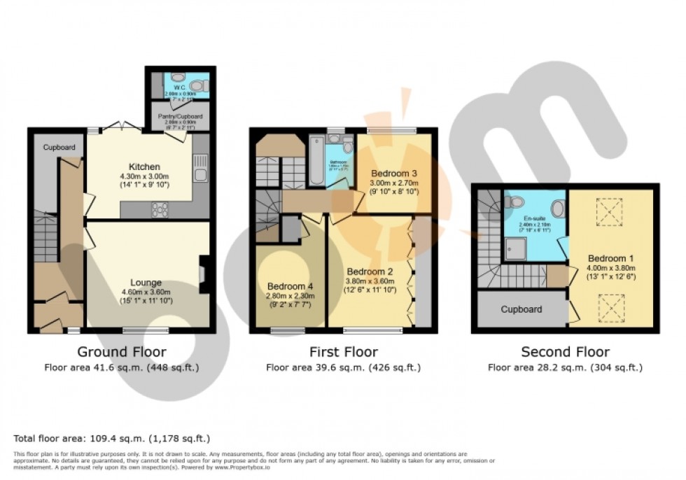 Floorplan for 32 Lochhead Avenue, Linwood, Paisley, Renfrewshire, PA3 3EL, UK